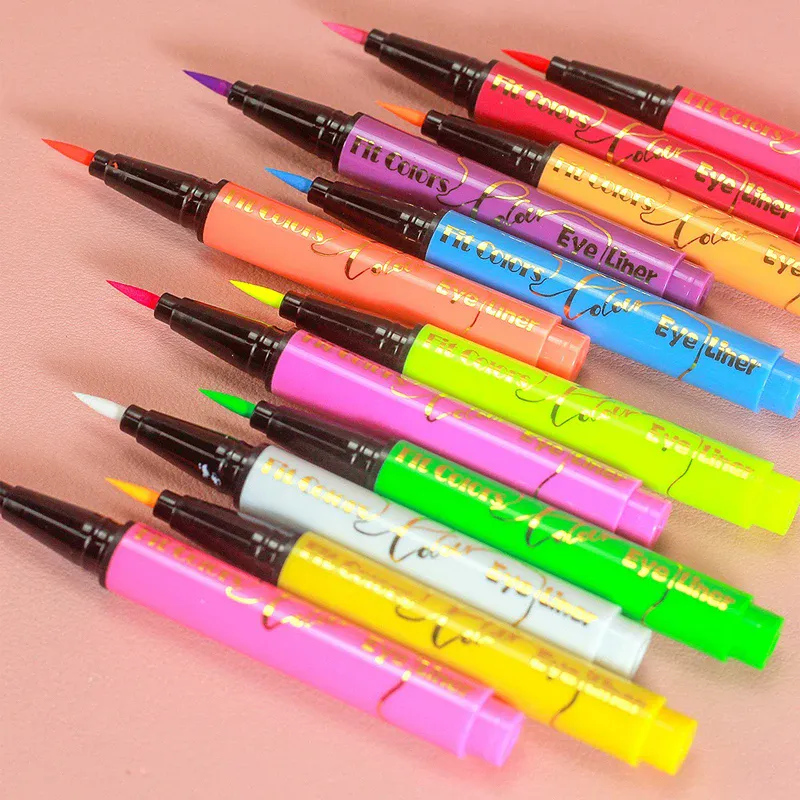 UV Fluorescent Glow Liquid Eyeliner Pen Waterproof Face Color Paint Neon Colorful Halloween Christmas Party Art Stage Eye Makeup
