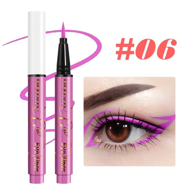 UV Fluorescent Glow Liquid Eyeliner Pen Waterproof Face Color Paint Neon Colorful Halloween Christmas Party Art Stage Eye Makeup