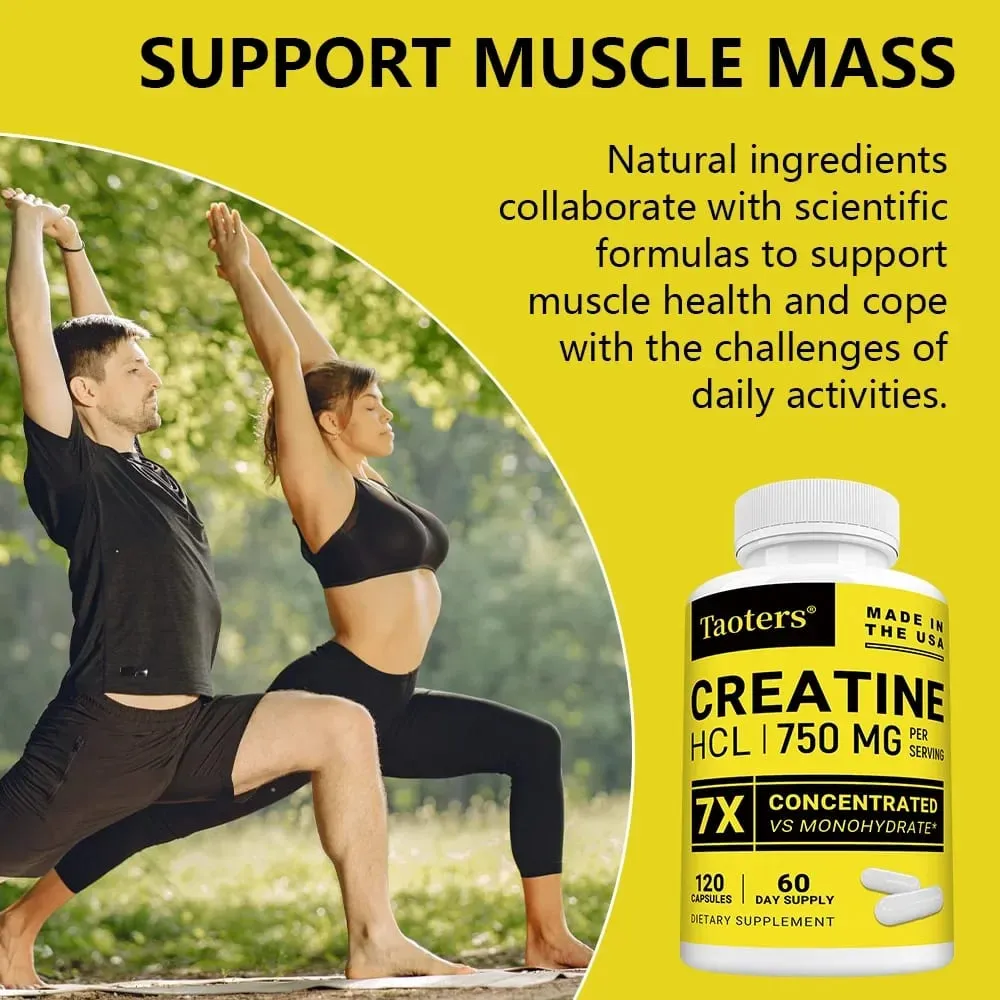 HCL Creatine Supplement Enhances Focus Strength and Endurance Suitable for Both Men and Women Gluten-free Non-GMO — image 2