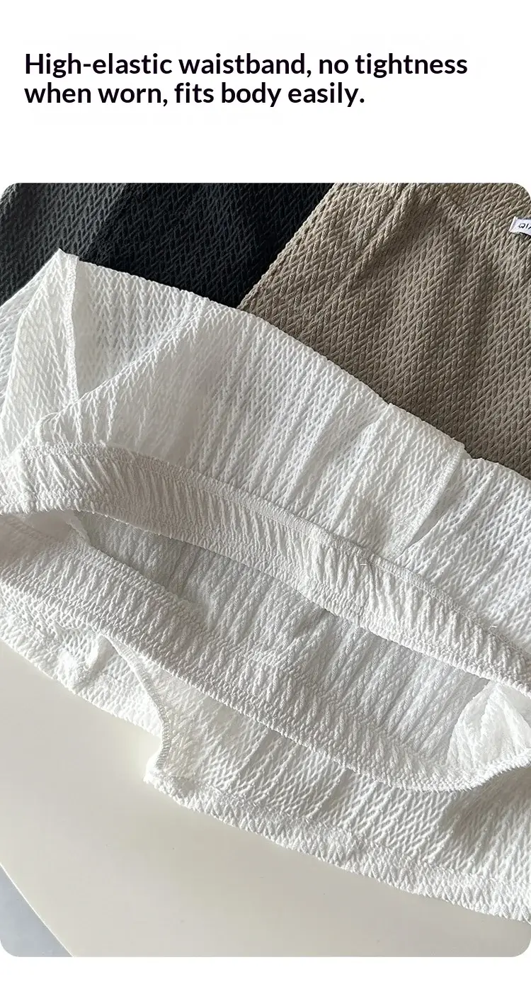 Nieuwe heren boxershorts van ijszijde jacquard, los en ademend, groot formaat, vierkante snit, thuis casual eenvoudig herenondergoed