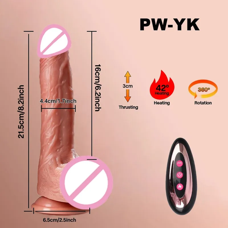 Huge Realistic Silicone Remote Control Dildo Thrusting Vibrating Female Sex Toys Penetration G Spot Clit Vagina Orgasm Massager
