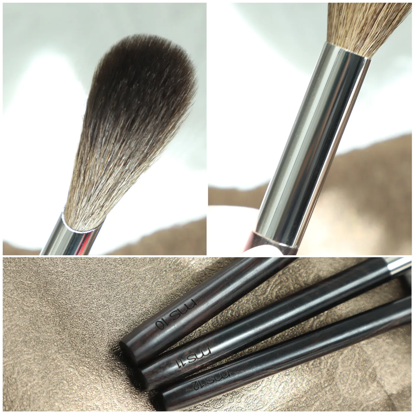 Professional Handmade Make Up Brush 1PC Blush Highlighter Brush Soft Saikoho Goat Hair Ebony Wood Handle Makeup Brushes