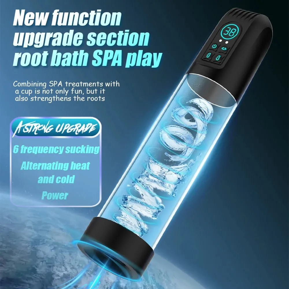 Waterproof Powerful Suction Male Electric Vacuum Penis Pump Masturbator Penis Enlargement Extension Adult Sex Toy for Men — image 2