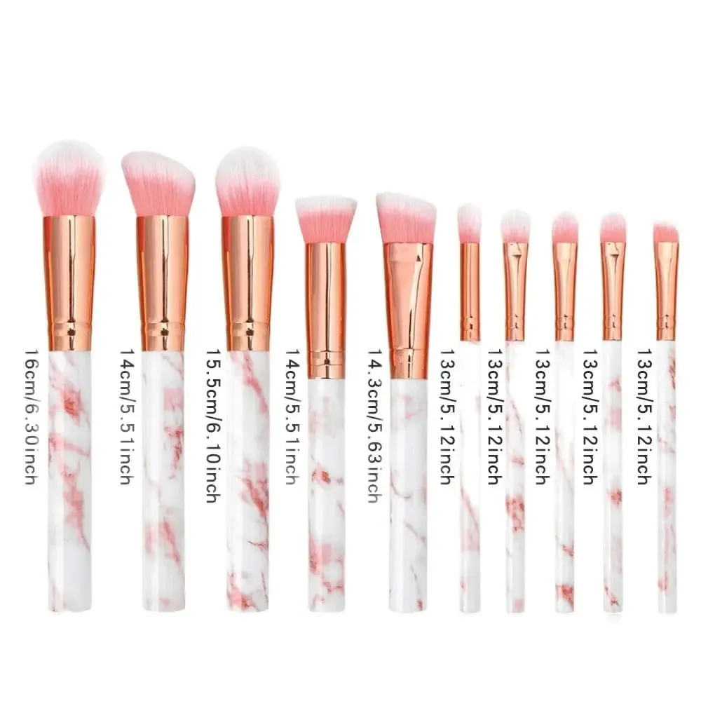 10pcs Set Makeup Brushes Tool Set Cosmetic Powder Eye Shadow Foundation Blush Blending Beauty Maquiagem Beauty Kit for Party — image 4