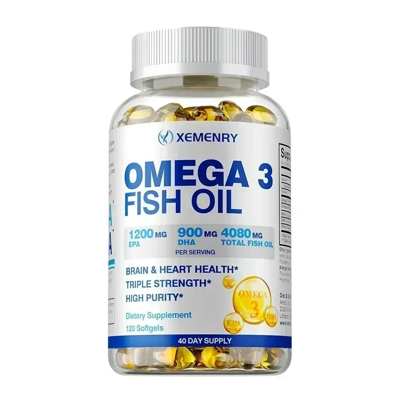 Aceite de pescado omega-3: mejora la concentración de la memoria y la cognición. Promueve la salud del cerebro y los ojos. Mejora la función inmune.
