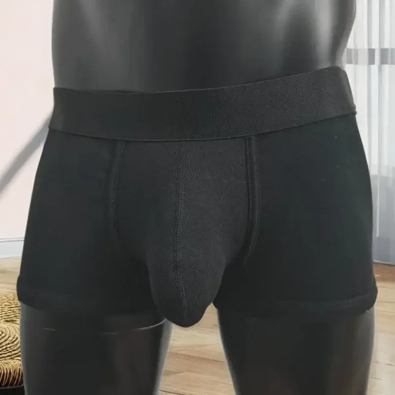 Mens Extra Larger Pouch Premium Cotton Boxer Briefs Super Breathable Underwear Sexy Comfortable Trunks Soft Hot Selling 2026 New