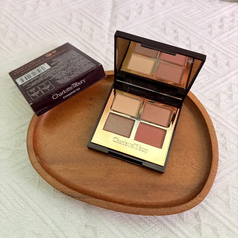 Paleta de luxo Charlotte Tilbury Pillow Talk Paleta Lidschatten Nude Pink 4 em 1 Langanhaltend Matt Schimmernd Augen Makeup