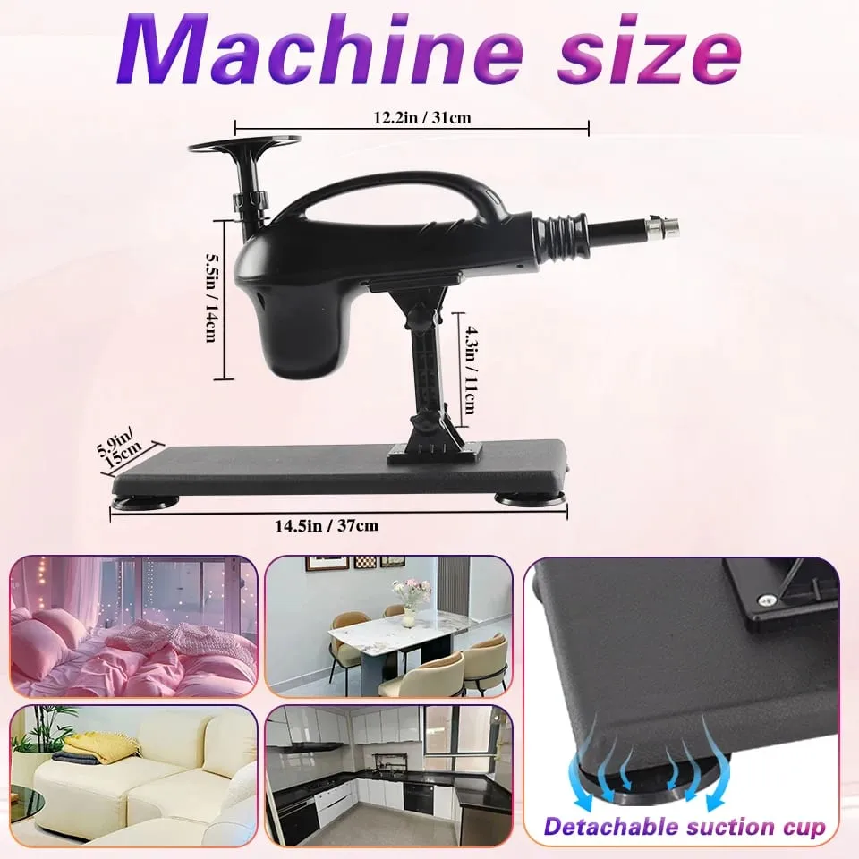 Portable Automatic Masturbation Machine for Women with Big Dildo Men's Sex Toy Pumping Gun for Couples — image 2