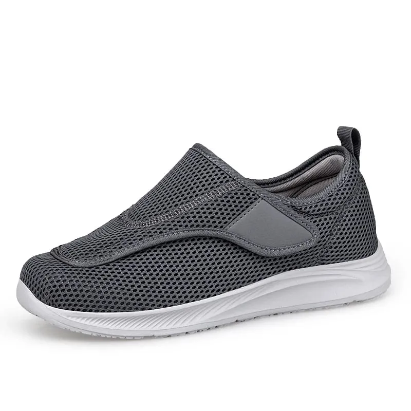 Adjustable Open Shoes For Men Lightweight Comfort Diabetic Walking Shoes Sneakers for Swollen Elderly Feet Normal Width