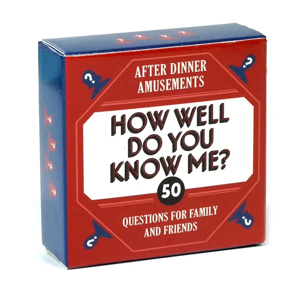After Dinner Amusements Card Game for Family and Friends How Well Do You Know Me Which Would You Choose Truth or Dare Riddle Me