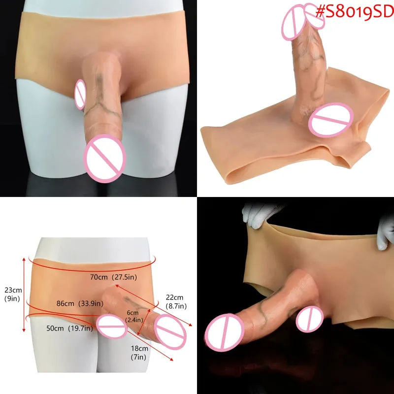 Black Nude Strapon Big Realistic Ejaculation Dildo Silicone Squirting Panties With Simulated Solid Penis Sex Toy For Women — image 25