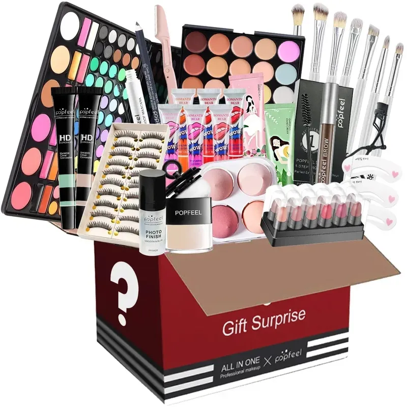 All-in-One Makeup Kit Gift Set with Eyeshadow Palette Foundation Lip Gloss Blush Brushes Eyeliner and More Beauty Gifts — image 6