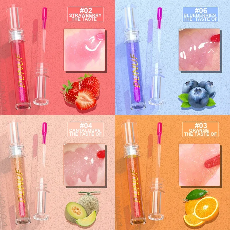 Fruit Color-changing Lip Gloss Long Lasting Nouritious Shine Hydration Water Lipsticks Makeup Winter Moisturizing Lip Care Oil