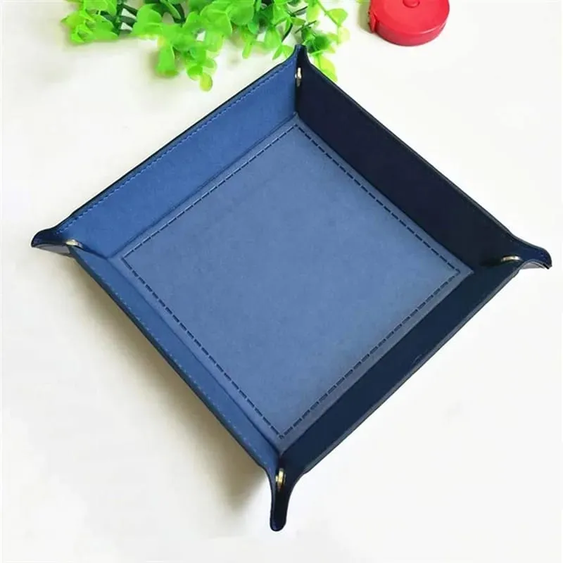 Game Dice Tray Solid Color Dice Box Games Dice Storage Portable Folding Dice Storage Rolling Tray For Use