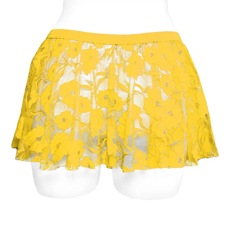 Heren effen kanten rok mesh doorzichtig voor lingerie laag voor opkomst geplooide rokken doorzichtige bodycon bodem voor feestavond