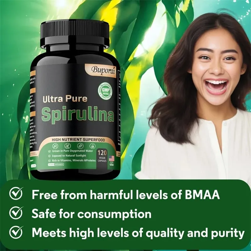 Organic Spirulina - Detoxification Immune System Cardiovascular Antioxidant Improve Digestive Health