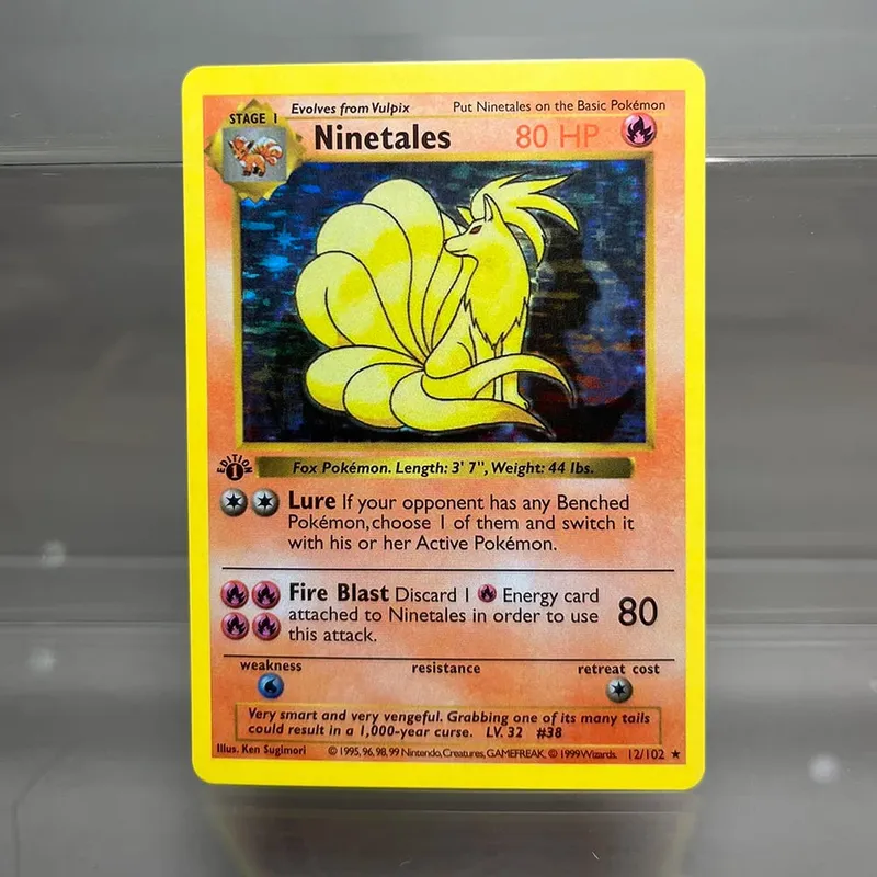 PKM Fossil/Base Set PROXY Cards Charizard Venusaur Blastoise Game Collection Cards Game Toys Card Hobbies