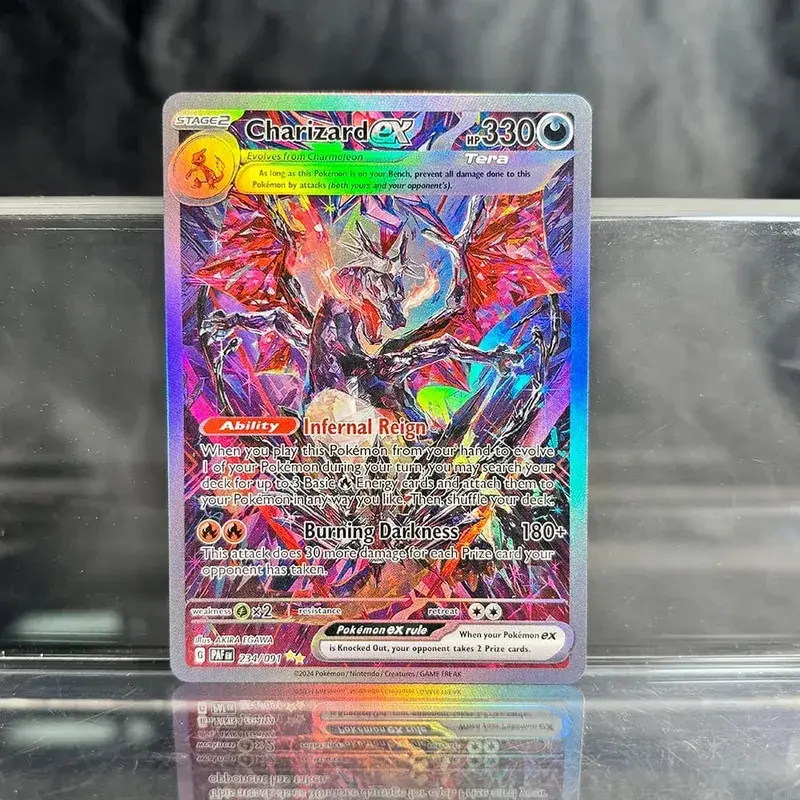 Foil PKM Single Cards Pikachu Charizard EX Bubble Mew Game Rare Collection Cards PTCG Rainbow Proxy Cards