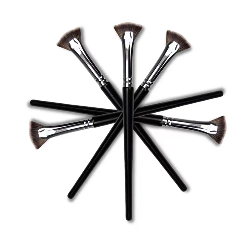 1PC Mascara Highlighter Powder Smudge Tool Fan-shaped Eyelash Brush Soft No Shedding Professional Beauty Eyelash Makeup Brushes