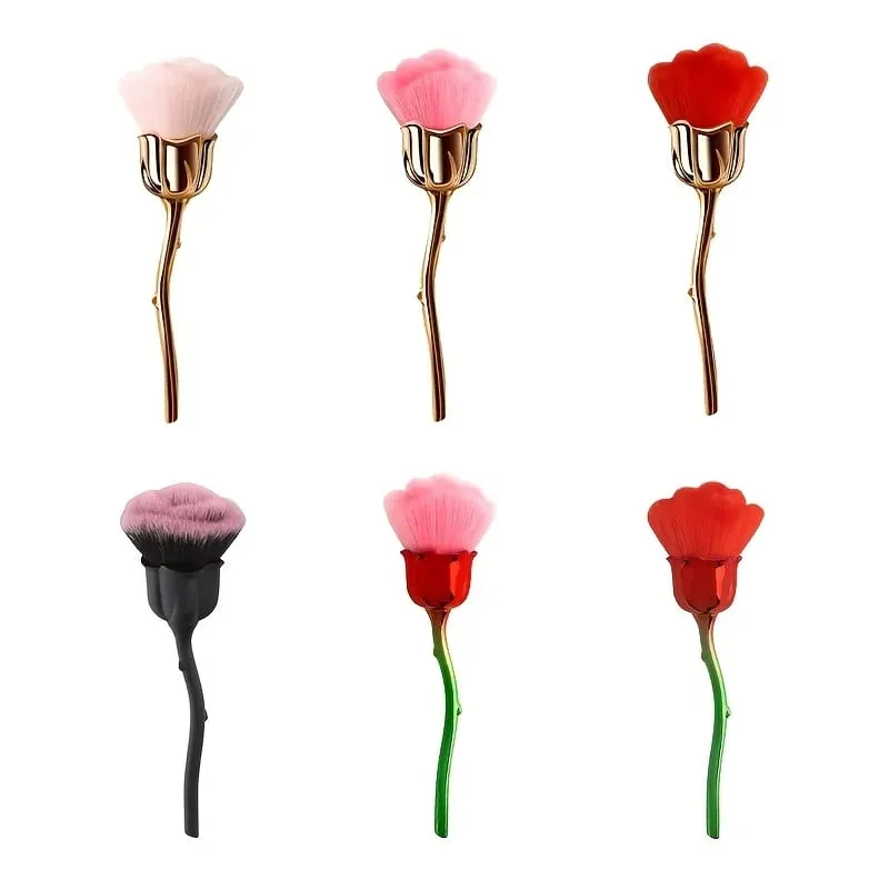 A Rose Shaped Nail Dust Brush Soft Bristles Makeup Foundation Make-Up & Powder Blusher Tools Foundation Make-Up Beauty Brush