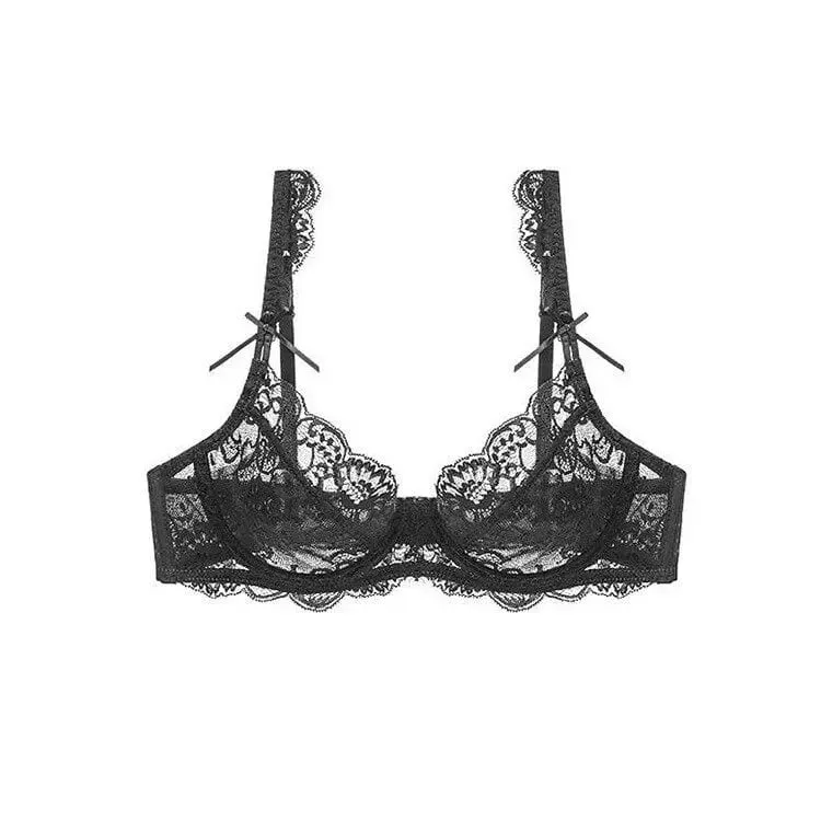 French Thin Bra for Women Ultra Thin Cup Minimize Big Breast Lift Anti Sag Underwire Free Brassiere Spring Summer Daily Bra Suit