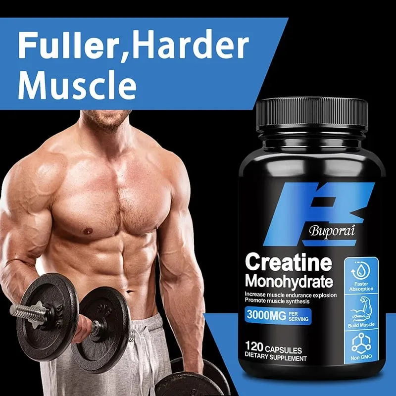 Creatine Monohydrate - Improves Energy and Endurance Increases Muscle Mass and Athletic Performance