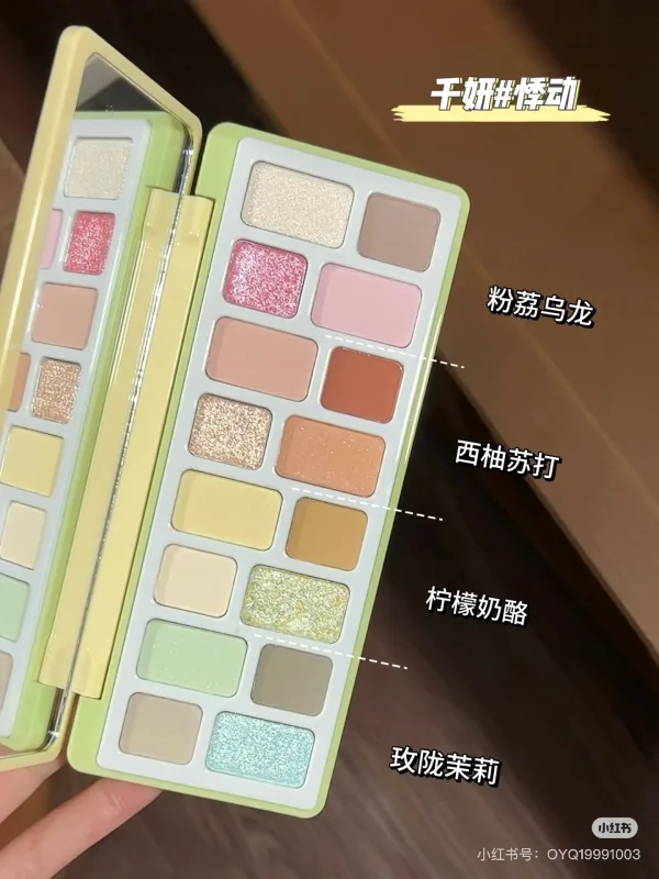 Cheeryep QianYan 16 Colors Eye Shadow Palette Pink Brown Cowboy Blue Smoky Multicolor Matte Pearl Y2K Eye Makeup