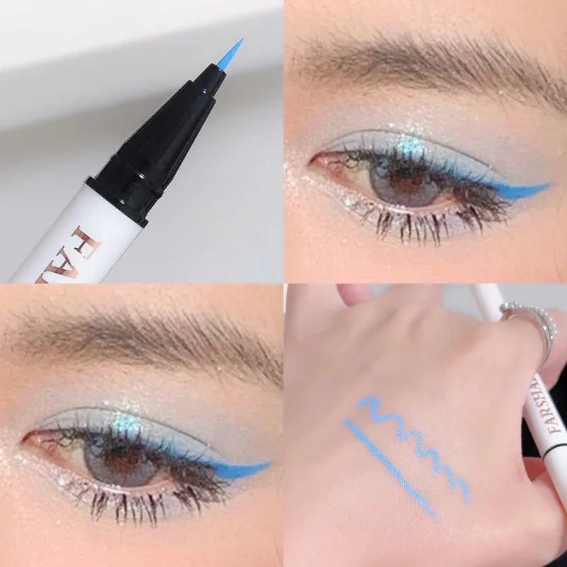 0.1mm Colorful Liquid Eyeliner Pen Waterproof Lasting Quick-Dry Easy To Color Eye Liner Cosmetics Tool Blue Pink White Eyeliner — image 14