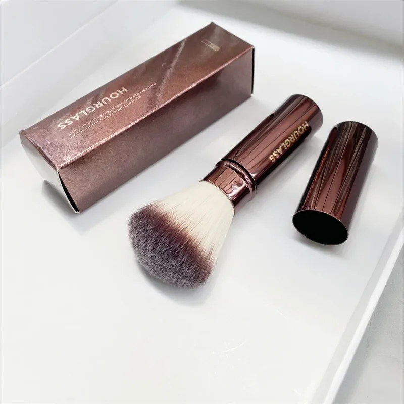 Hourglass Makeup Brushes Face Large Powder Blush Foundation Contour Highlight Blending Retractable Kabuki Cosmetic Brush Tools