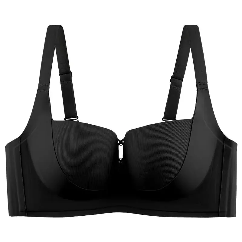 Sexy Half-cup Push Up Lingerie For Women Cross-over Design Seamless And Invisible Thin Top Bottom Thick Cup Bra