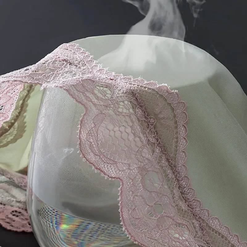 Herr Triangeltrosor Spetskant Fjärilsknut Blommönster Tunt Superbekvämt U Bulge-påse Andas Transparent Underwe