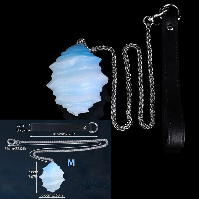 Fantasy Egg Toys With Long Chain Platinum Silicone Anal Plug Eggs Vaginal Balls Sex Toy For Adult Women Men Couple Flirting