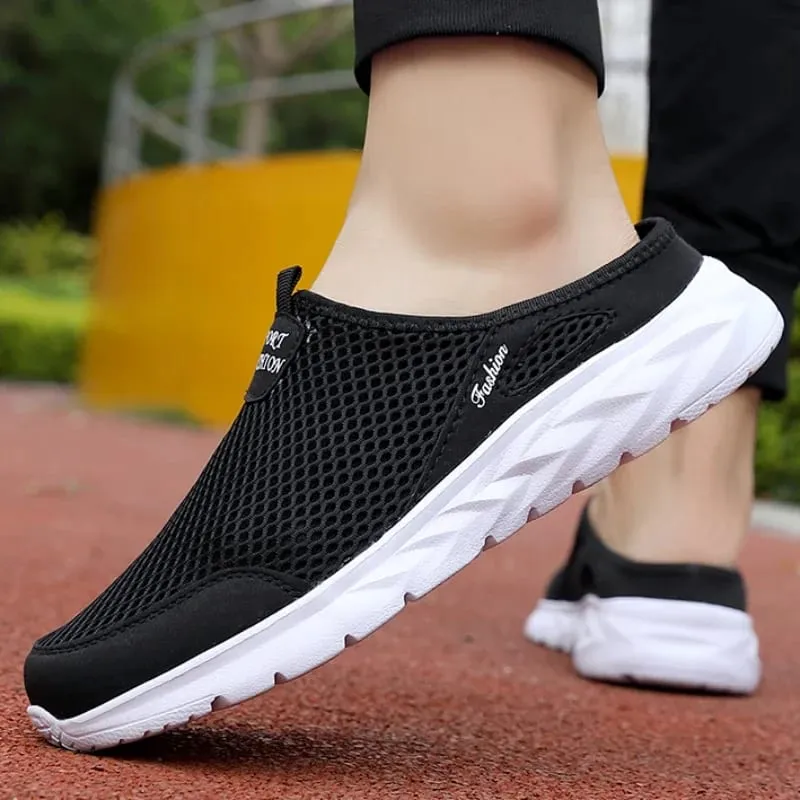 Hot Sale Men Half Slipper High Quality New Design Mesh Shoes Breathable Outdoor Sandals Comfortable Couples Walking Shoes