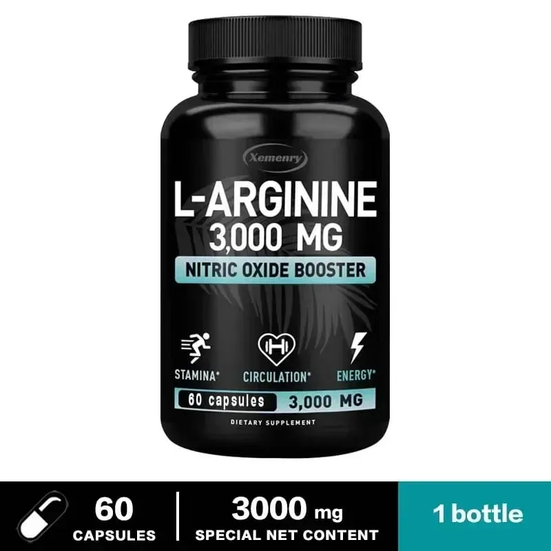 L-Arginine - Strengthen Muscles Improve Blood Circulation and Boost Energy Endurance and Athletic Performance