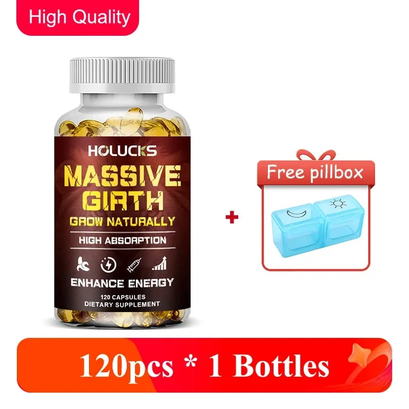 Massive Girth Capsules with Tribulus Maca Ginseng Increase Size Stamina Endurance Peak Physical Performance & Confidence