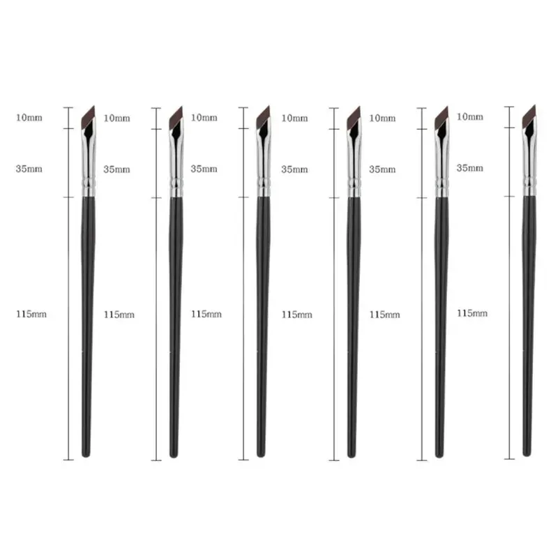 1-16pcs อัพเกรดใบมีดแปรงอายไลเนอร์ Ultra Thin Fine มุมแบน Eyebrow แปรง Brow Place แปรงแต่งหน้าที่แม่นยำรายละเอียดแปรง