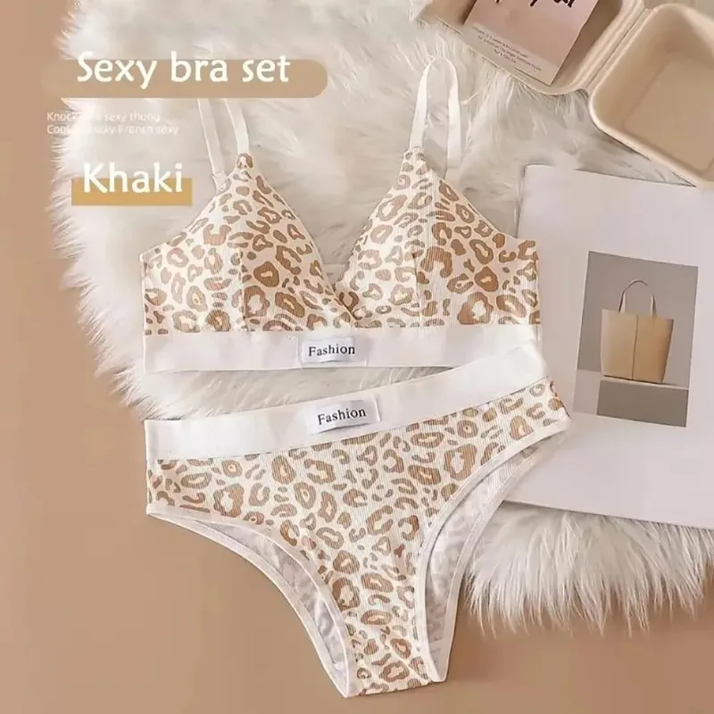 1Set Adjustable Shoulder Strap Seamless Bra Set Traceless Cotton Underwear Set Non-wire Low Waist Panties Sexy Lingerie Set
