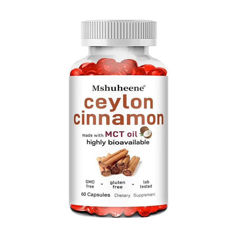 Cápsulas orgânicas de canela do Ceilão 600mg de alta potência suporta antioxidante energia imunológica coração articulação osso e saúde digestiva