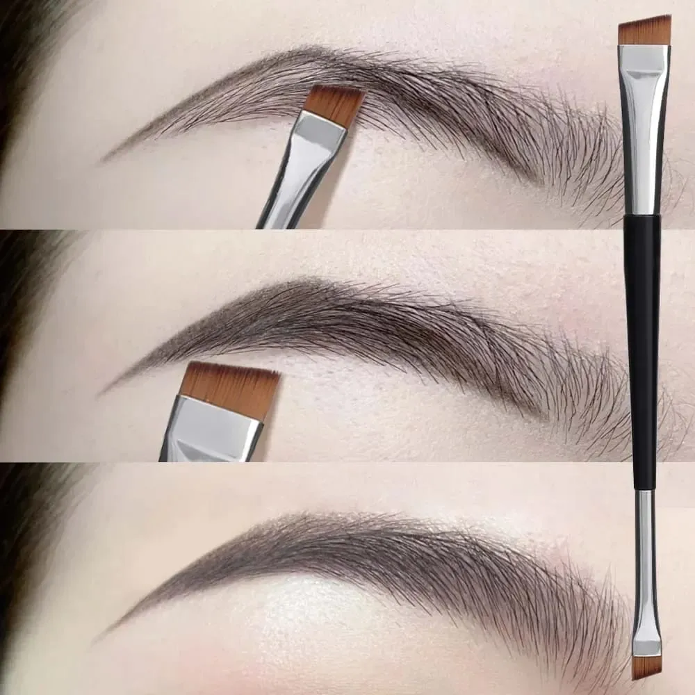 1/10pcs Double Head Blade Eyeliner Eyebrow Brush Portable Soft Flat Fine Eye Liner Brow Contour Makeup Brushes Make Up Tools Set — image 3