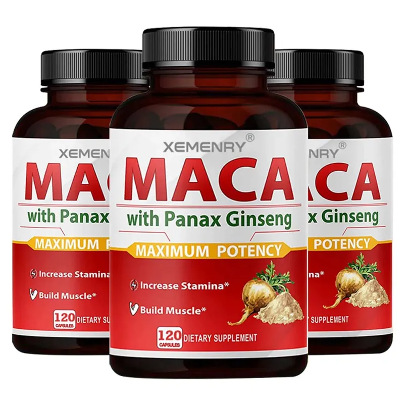 Maca Capsules - Increase Size Hardness Improve Strength Relieve Fatigue Natural Maca Ginseng — image 11