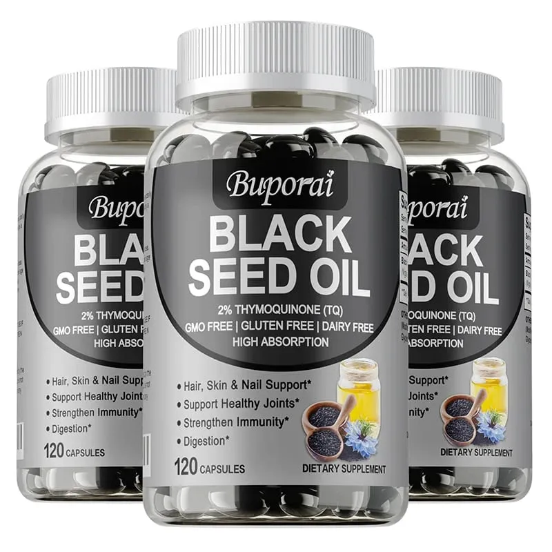 Premium Black Seed Oil 120 Capsules - Support Overall Health | Immune System Support Non-GMO Gluten-Free Supplement