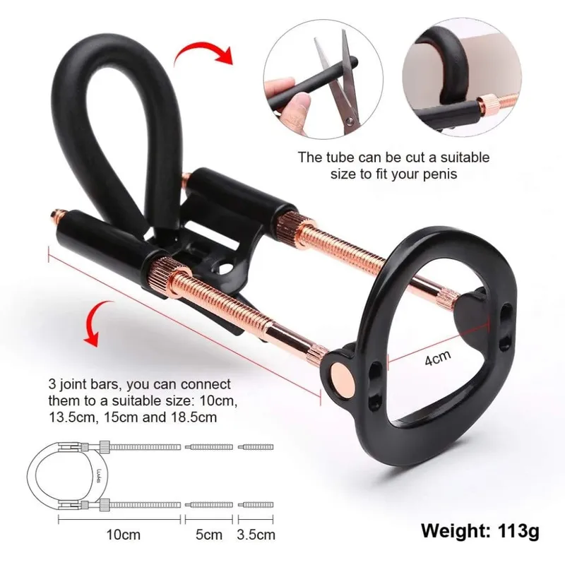 Penis Extender Adjustable Penis Stretcher Kit Penis Enlargement Traction Device Penis Enlarger Sex Toys for Men Penis Trainer