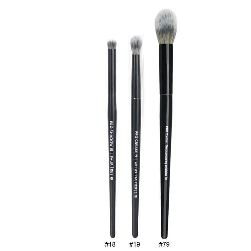 4pcs/set Pro Black Eye Shadow Makeup Brushes Lip Brow Precision Concealer Blending Synthetic hair Smudge Highlight Make Up Brush