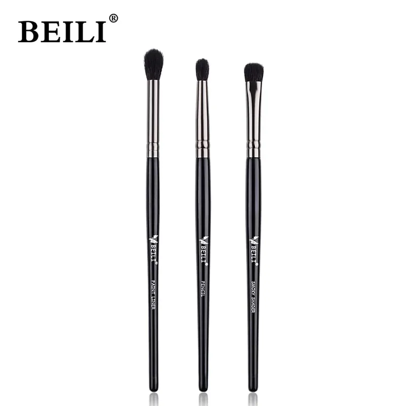 Natural Eye Makeup Brushes Set Eyeshadow Brush Eyebrow Contour Eyeliner Brush Women Eyes Cosmetic Blending Detail Make Up Tools