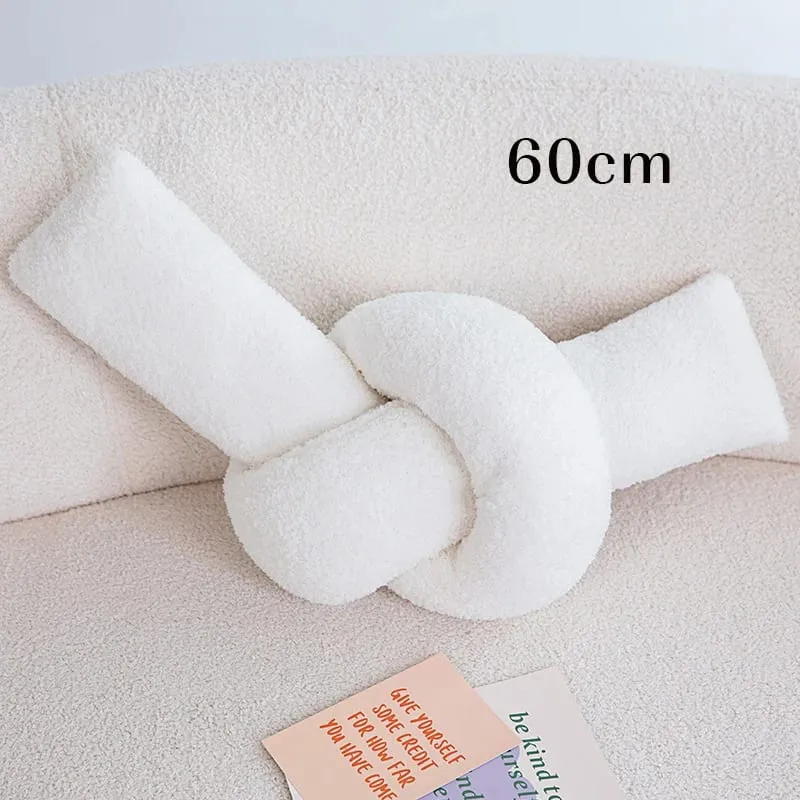 60-95CM Creative Iron Chain & Knot Pillow Stuffed Soft Sofa Cushion Nordic Style Home Plush Decoration Irregular Shaped Plush