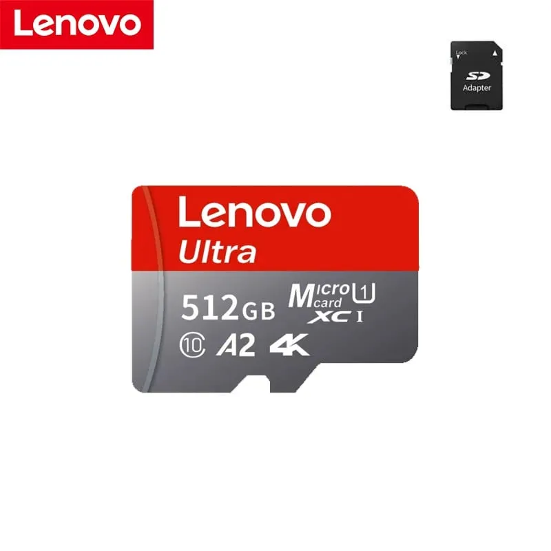 Lenovo High Speed Micro SD Memory Card 512GB 4K Full HD Video Compatible with Phone GoPro Action Camera 64GB 128GB 256GB