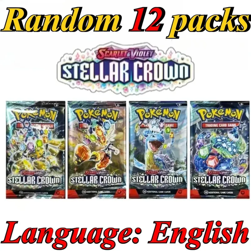 10 Pokémon Card Packs Bright Stars 151 Prismatic Evolutions PALDEAN FATES English Reinforcement Battle Transaction Card Gift