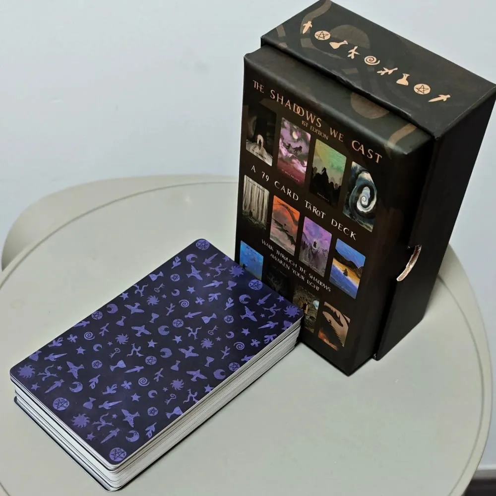 12*7cm in Rigid Box - The Shadows We Cast Star Seeker Tarot Deck Atmospheric & Mystical 79-Card Set for Intuitive Readings