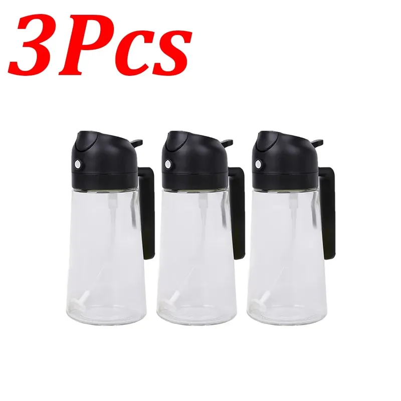 1-4Pcs 500ml 2in1 Oil Sprayer Plastic Cooking Olive Oil Sprayer Baking Oil Spray for Kitchen Air Fryer Baking Salad Grilling BBQ