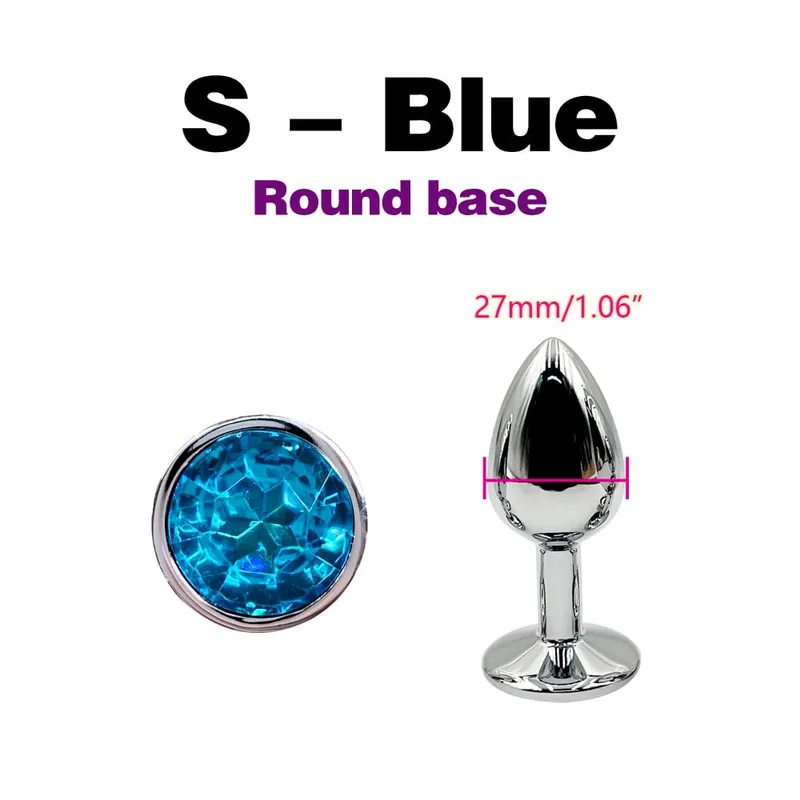 Metal Anal Plug With Gem Base Beginner To Expert 5 Size Butt Plug G-Point Massage Dildos Female/Male Couples Adult Sex Toys